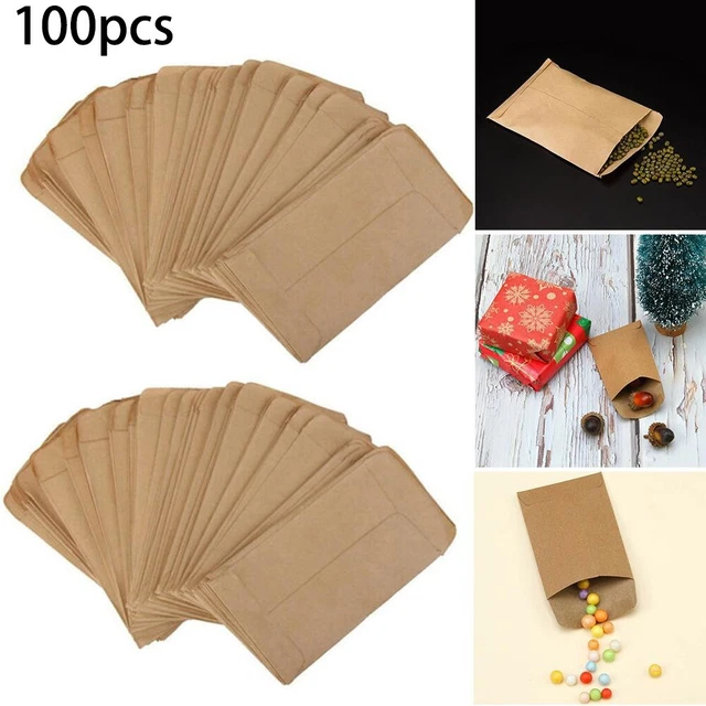 100 Etichette Regalo In Carta Kraft 3x5 Cm Con Cordino Di Iuta - Marroni Per Matrimoni, Craft E Decorazioni Fai Da Te