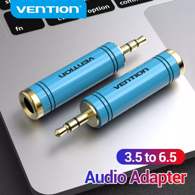 3.5mm Stereo Pure Copper Headphone Adapter 3.5mm Plug Male to 6.35mm Jack Female 2