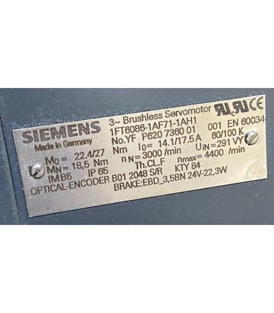 Servomotor SIEMENS 1FT6086-1AF71-1AH1