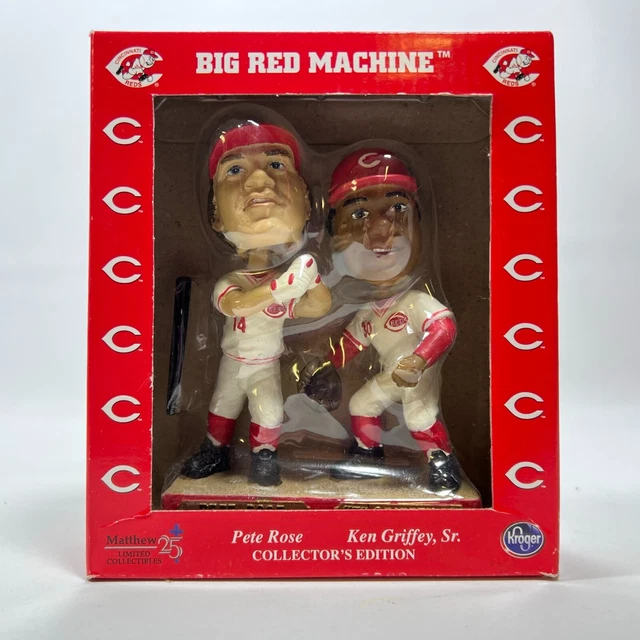 Cincinnati Reds Big Red Machine Pete Rose & Ken Griffey Sr Bobbleheads - Kroger Cincinnati Reds Big Red Machine Pete Rose & Ken Griffey Sr Bobbleheads - Kroger