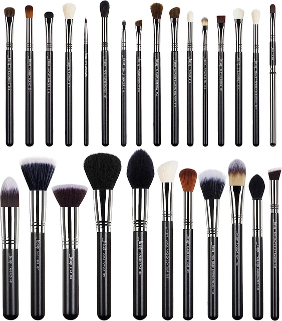 T133 Set Di 27 Pennelli Professionali Da Trucco, per Fondotinta, Rossetto, Misce