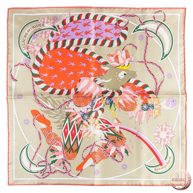 Hermes Gavroche Le Sacre De L'Hiver Winter Festival 893925S 06 Scarf 2022Aw Beig