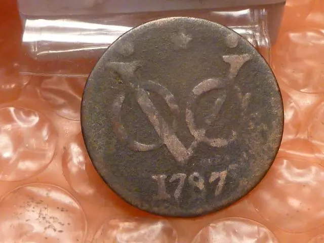 1787 Colonial Dutch NY VOC 1st. USA Penny Star MM. #1