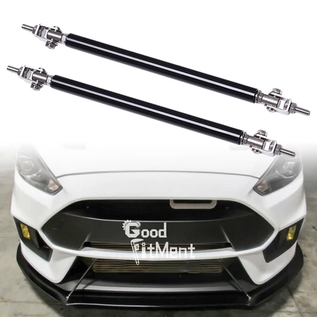 2x Adjustable Front Bumper Splitter Rods – 7.87" To 13" – Black – Universal Fit