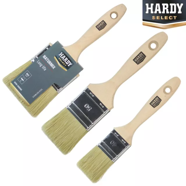 Hardy Select Flachpinsel Natur Chinaborste hell gekocht Maler Lack Acryl Pinsel