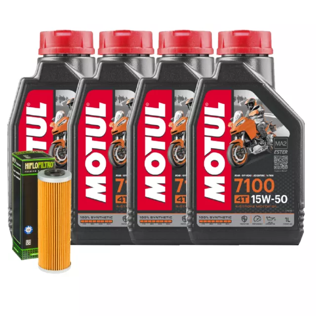 Set Entretien Huile Motul 7100 15W50 + Filtre pour Ducati 1103 Streetfighter