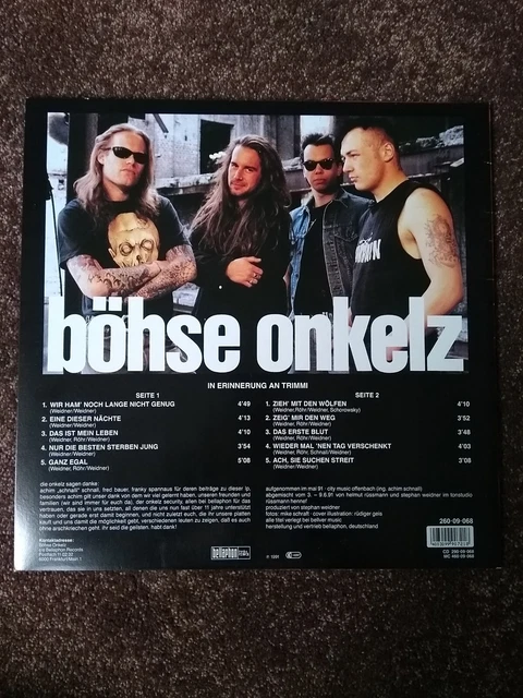 Wir Ham Noch Lange Nicht Genug Tabs BÖHSE ONKELZ WIR ham' noch lange nicht genug LP EA von 1991 EUR 20,00