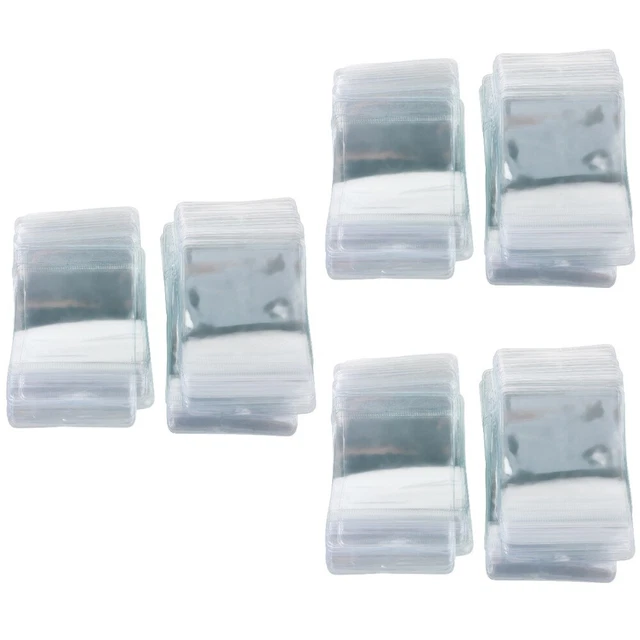 100 pz sacchetti borsa in PVC con cerniera orecchini chiari borse portaoggetti