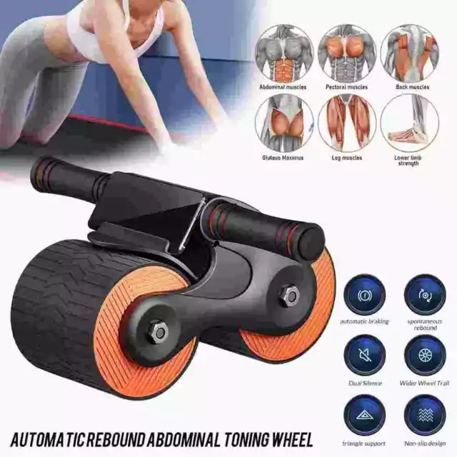 Abdominal Wheel Roller Automatic Rebound Roller Exercise Training Equipment New 3