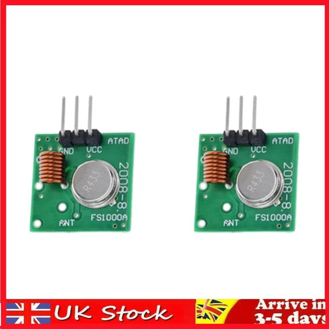 433 MHZ RF Transmitter Module Wireless Remote Module for Arduino £4.79 ...