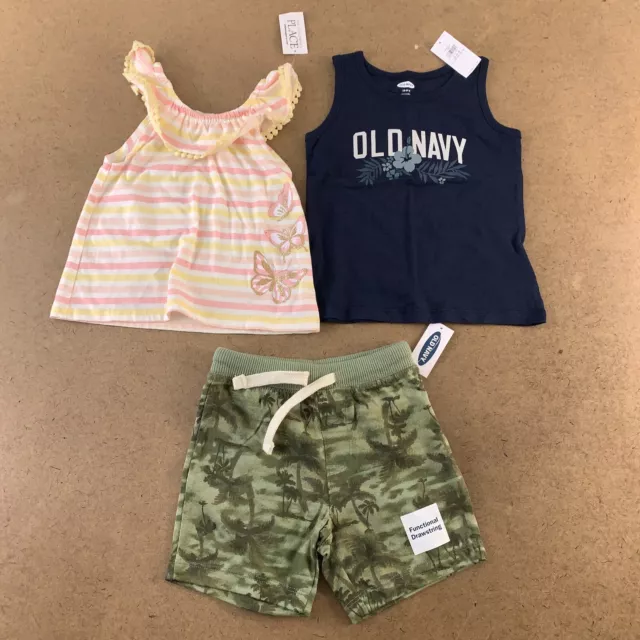 Baby Girl Size 18-24 Months 3 Pieces Old Navy Children's Place Tanks & Short NWT