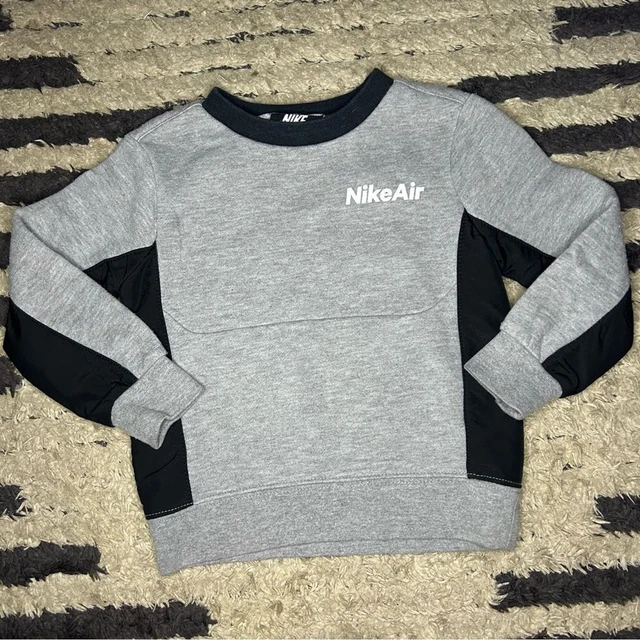 Nike Air black & gray crewneck pullover sweater toddler boy’s size 2T