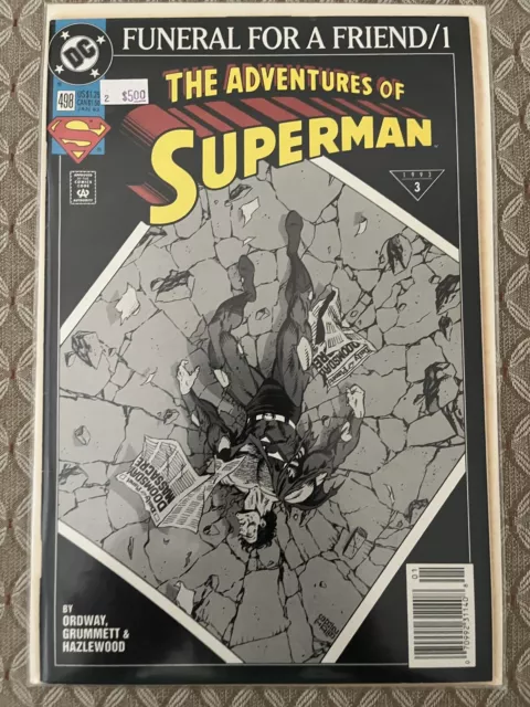 DC Comics  The Adventures of Superman #498   1993 direct | Combined Shipping B&B