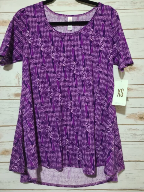 NWT Lularoe Disney XS PERFECT T Shirt Purple Cruella DeVille 101 Dalmatians