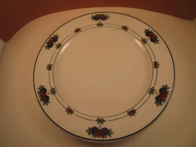 Vintage OP Co Syracuse China Restaurant Ware Red Blue Flowers Dinner Plate