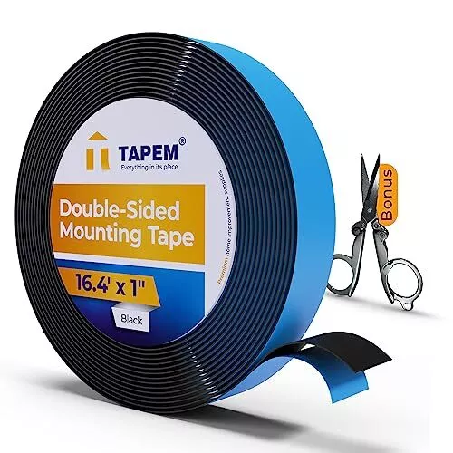 Double Sided Tape Heavy Duty 16.4 Ft X 1" Premium Mounting Tape Acrylic Double S