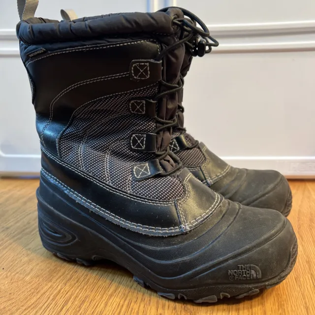 THE NORTH FACE Alpenglow IV Waterproof Snow Boots Youth Sz 4 Black $20. ...