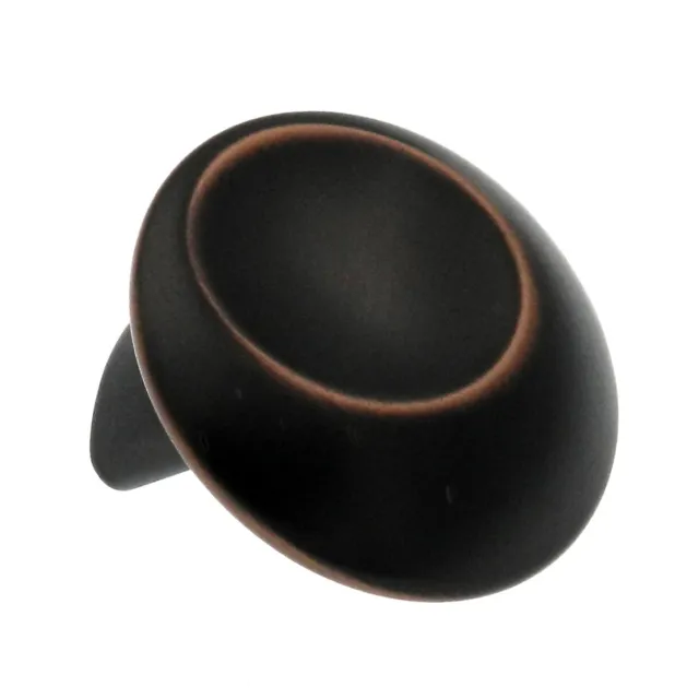 PA0212-OBH Oil Rubbed Bronze Highlighted 1 1/4" Round Cabinet Knob Pulls Hickory