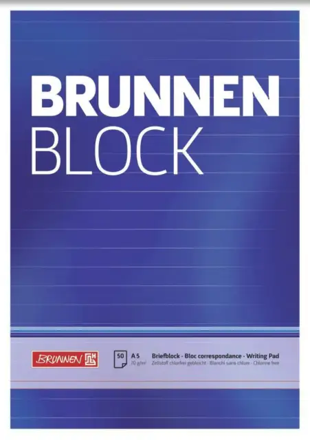 BRUNNEN Briefblock, 70g/m², A5, 50 Blatt