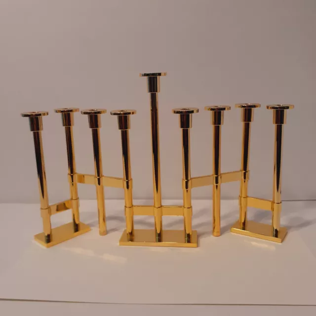 kate spade new york Oak Street Judaica Menorah, Gold, Candle Holder - msrp $200