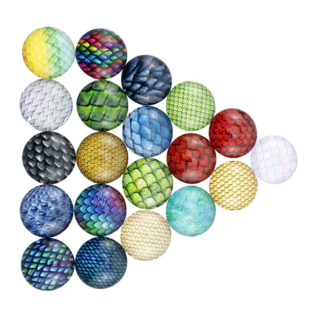 70 Pcs Kristallglas Glaspflaster Mit Drachenschuppen Glaskuppel 3