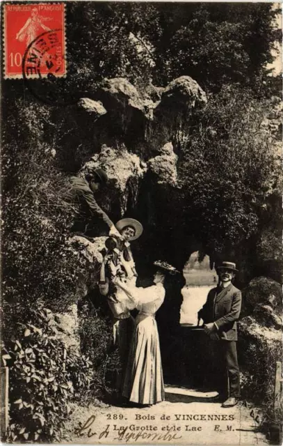 CPA AK PARIS 12th Bois de VINCENNES La Grotte et le Lac (672507)