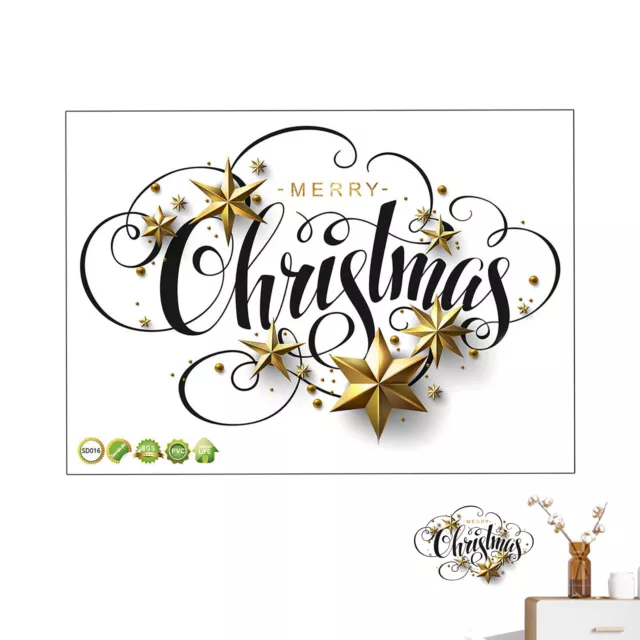 Christmas PVC Window Film Wall Stickers Decals Art Decor Merry Christmas Sticker