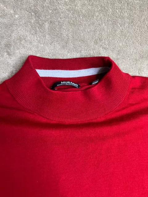 MEN'S MURANO RED Mock Turtleneck Sweater XXL Modern Performance $19.64 ...
