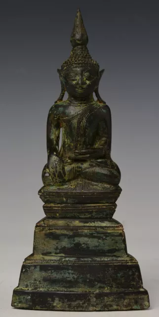 17th Century, Shan, Antique Burmese Bronze Seated Buddha