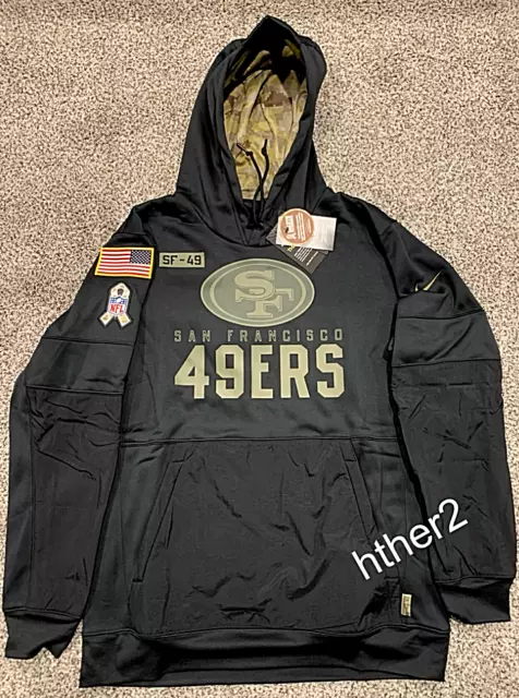 AUTHENTIC NIKE 2020 San Francisco 49ers Salute to Service Hoodie