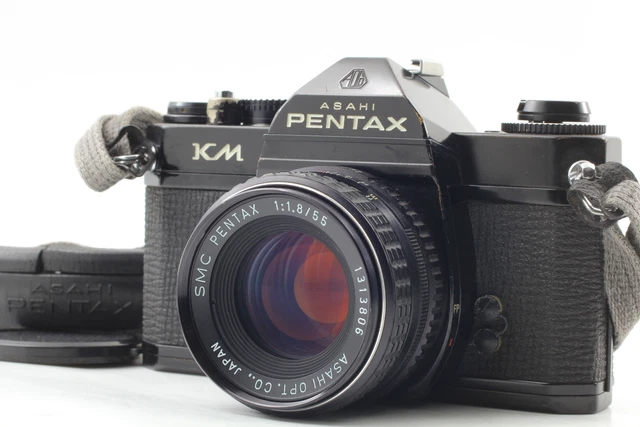 TESTED NEAR MINT]PENTAX KM Black 35mm Film Camera /SMC PENTAX-M