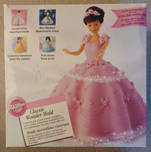 WILTON Wonder Mold Doll Cake Pan 2001 USED Original Box -Make BRIDE Doll, Barbie WILTON Wonder Mold Doll Cake Pan 2001 USED Original Box -Make BRIDE Doll, Barbie