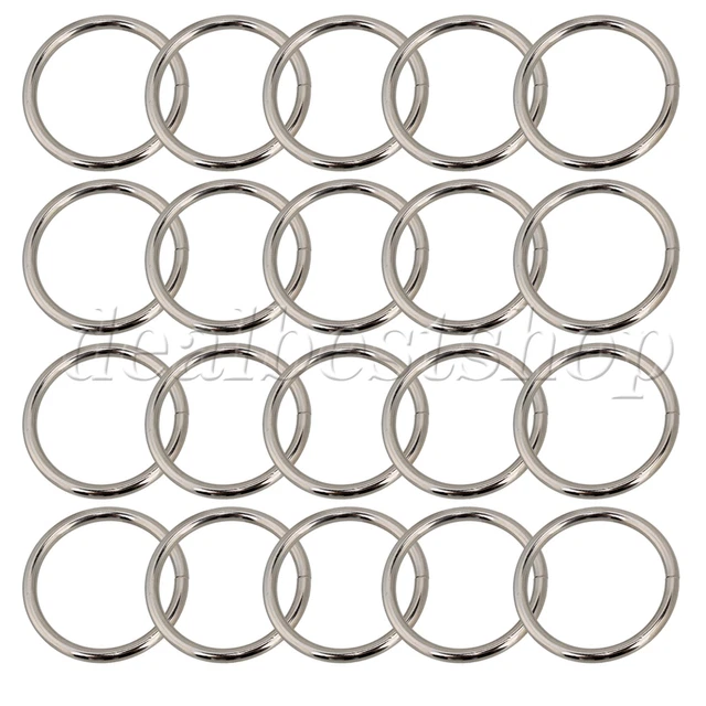 20x2 piezas Junta tórica de metal 38 mm diapositivas Paracord Llaveros Correas Collares Artesanía
