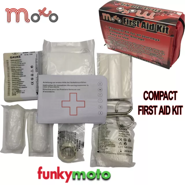 Compact First Aid Kit Medical Emergency Travel Home Car Bike 1St Aid Bag 8 Piece