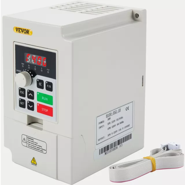 VEVOR Variatore di Frequenza Inverter VFD 220V 3KW 4HP Variable Frequency