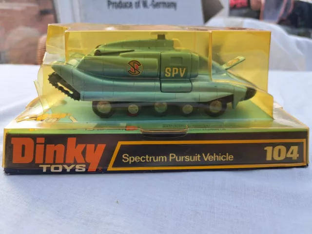 Dinky Spectrum Pursuit Vehicle (SPV) No.104 - Original Condition With Plinth 3