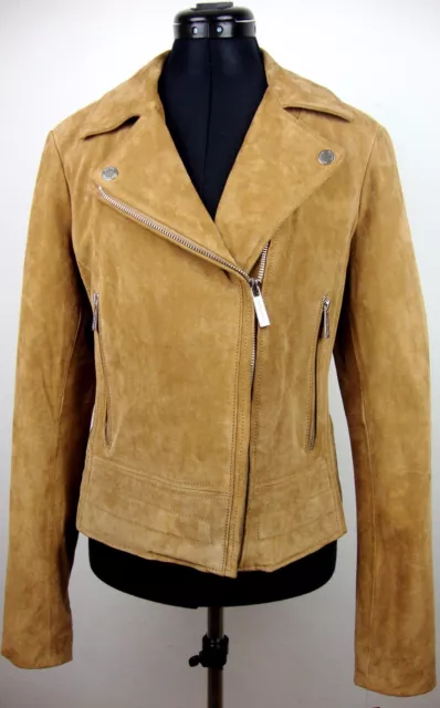 MICHAEL KORS Lederjacke Damen Jacke Wildleder Leather Braun Gr.L NEU mit ETIKETT