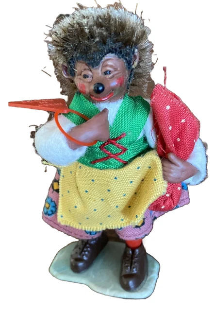 PETER FIGUREN Mecki Hérisson skieur lasso infirmière 9 cm