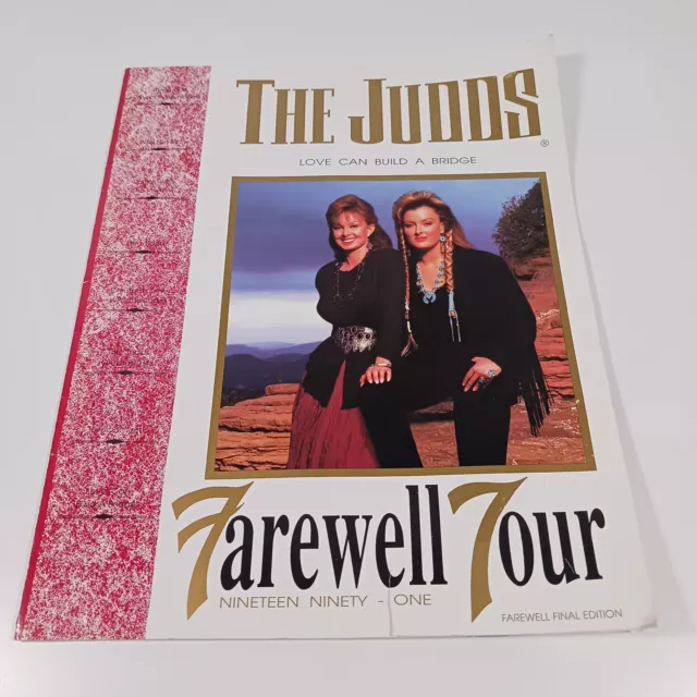 Vintage 1991 The Judds Farewell Tour Program Book Love Can Build a Bridge