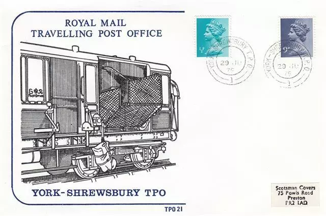 1979 RM Travelling Post Office - Cotswold - York-Shrewsbury TPO 1