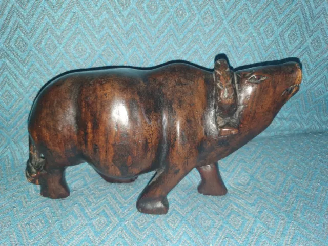 Arte Africana Scultura In Legno Raffigurante Zebù