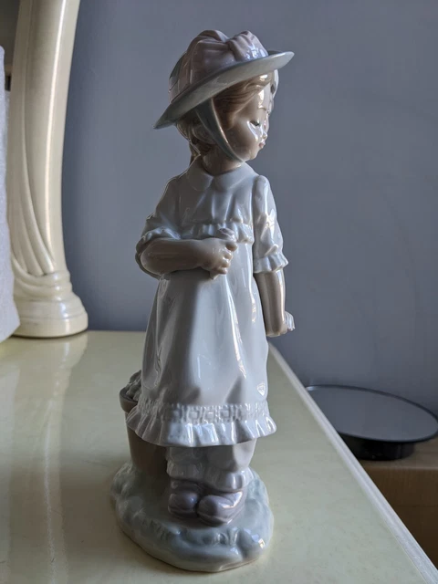 Large Vintage Spain Lladro Porcelain Figurine Puppy Love 1127 Glossy Mint 10" 7