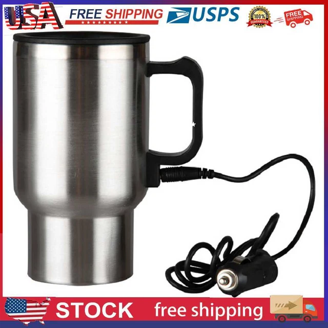 12V 450ml Car Heating Cup Traveling Camping Vehicle Heater Kettle Insulation Mug