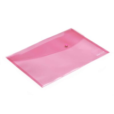 Lot de 5 A4+ Couleurs Transparentes Assorties Rapesco 0704 Pochette CD/DVD avec Bouton-Pression 