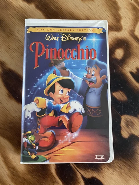 Pinocchio VHS 1999 Walt Disney’s Classic 60th Anniversary Edition