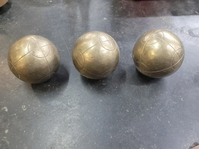 ANCIENNE BOULE DE pétanque Lyonnaise en bronze EUR 75,00 - PicClick FR