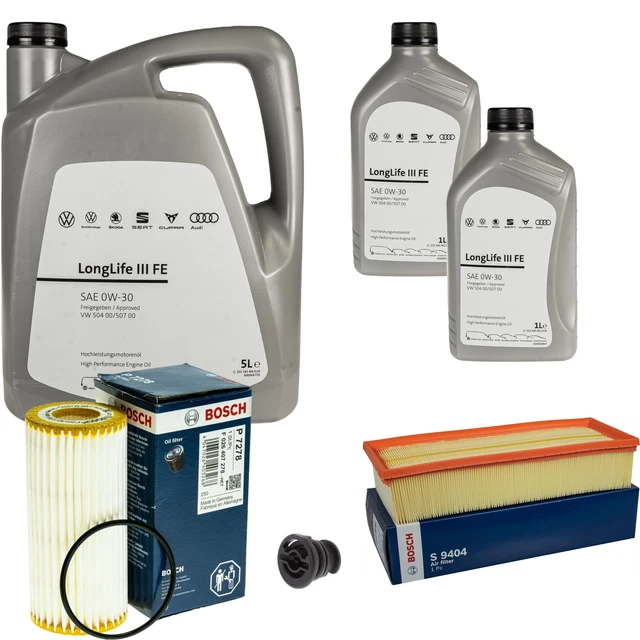 Komplettes Inspektionspaket 7L 0W-30 LongLife 3 FE - Ölfilter Luftfilter Innenraumfilter