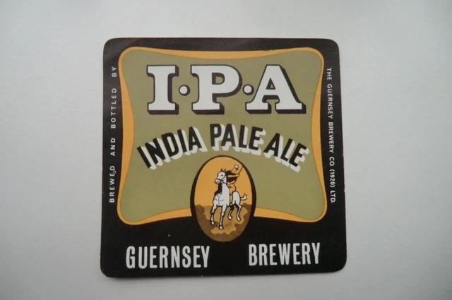 Mint Guernsey Brewery India Pale Ale Ipa Brewery Beer Bottle Label