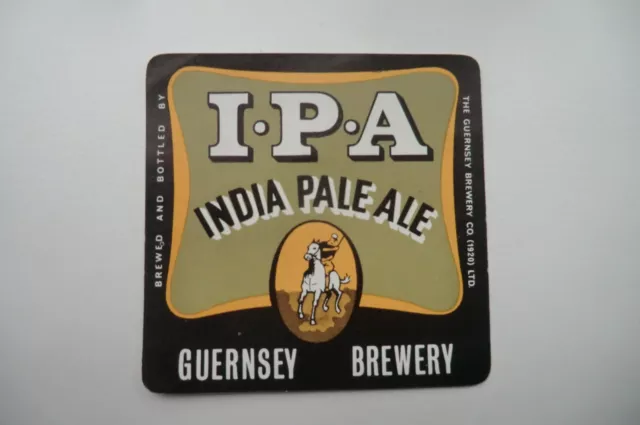 Neuwertig Guernsey Brauerei India Pale Ale Ipa Brauerei Bierflasche Etikett