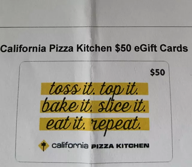 California Pizza Kitchen gift Card $50